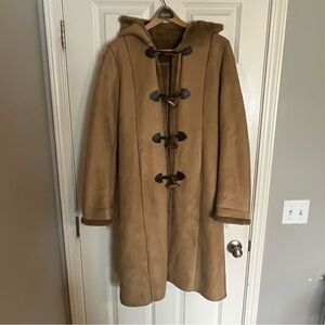 Tan Hooded Women's Coat
